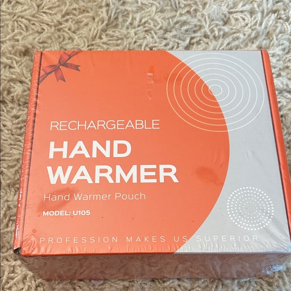 Other - Rechargeable Hand Warmer - Orange and Silver